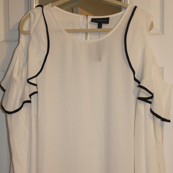 NWT - Lane Bryant 26 Cold Shoulder Long-Sleeve Top - Picture 1 of 7